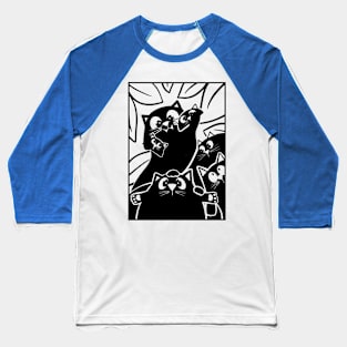 Abstract Cats for Bright Tee Lovers Baseball T-Shirt